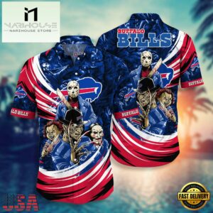 NFL Buffalo Bills Halloween Horror Movies Summer Hawaiian Shirts