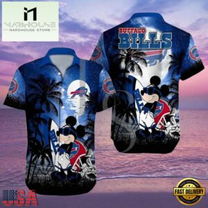 NFL Buffalo Bills Hawaiian Shirt Disney Mickey Mouse Palm Tree