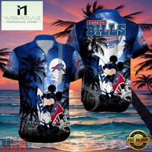 NFL Buffalo Bills Hawaiian Shirt Disney Mickey Mouse Palm Tree