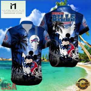 NFL Buffalo Bills Hawaiian Shirt Disney Mickey Mouse Palm Tree