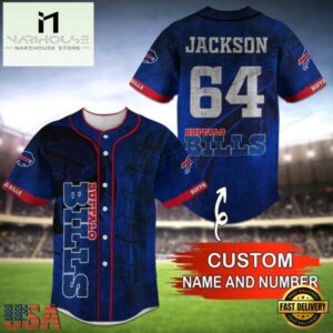 NFL Buffalo Bills Personalized Baseball Jersey, Football Team Design Jersey Shirt