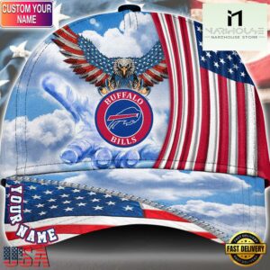 NFL Buffalo Bills Special American Flag Veterans Custom Cap
