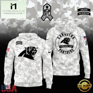 NFL Carolina Panthers Camo 2024 Salute to Service Hoodie