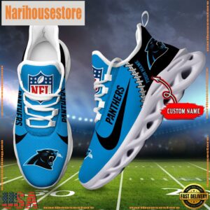 NFL Carolina Panthers Custom Name Max Soul Shoes Gift For Fans
