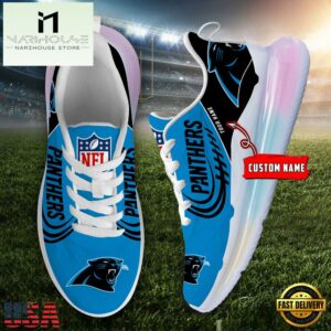 NFL Carolina Panthers Custom Rainbow Atmospheric Cushion Running Shoes, Women's Sneaker