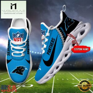 NFL Carolina Panthers Football Team Design Max Soul Shoes, Football New Sneaker Shoes