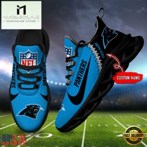 NFL Carolina Panthers Football Team Design Max Soul Shoes, Football New Sneaker Shoes