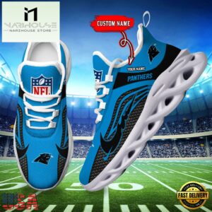 NFL Carolina Panthers Football Team New Design Max Soul Shoes Sneaker