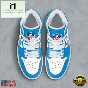 NFL Carolina Panthers Grunge Style Custom Air Jordan 1 Shoes