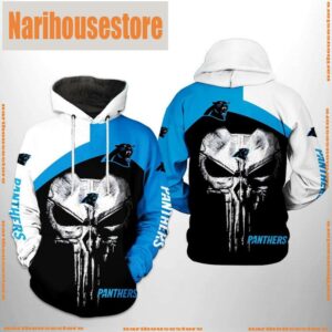 NFL Carolina Panthers Skull Punisher Team 3D Printed Hoodie Shirt