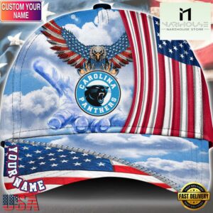 NFL Carolina Panthers Special American Flag Veterans Custom Cap