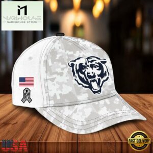 NFL Chicago Bears Camo 2024 Salute to Service Baseball Cap