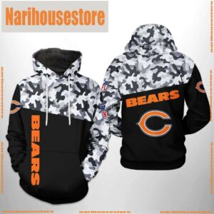 NFL Chicago Bears Camo Veteran Team 3D Printed Hoodie Shirt