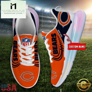 NFL Chicago Bears Custom Rainbow Atmospheric Cushion Running Shoes, Women's Sneaker