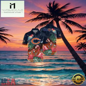 NFL Chicago Bears Hawaiian Shirt Mens Flamingo