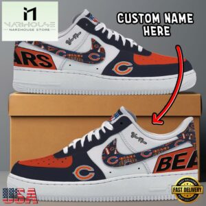 NFL Chicago Bears Logo Team Design Custom Air Force 1 Shoes