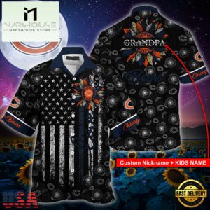 NFL Chicago Bears Sunflower For Mother Day Father Day Hawaiian Shirt