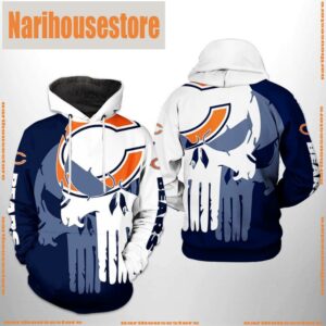 NFL Chicago Bears Team Skull 3D Printed Hoodie Shirt
