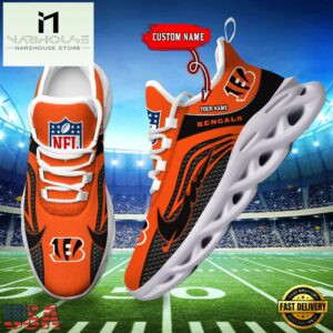 NFL Cincinnati Bengals Football Team New Design Max Soul Shoes Sneaker