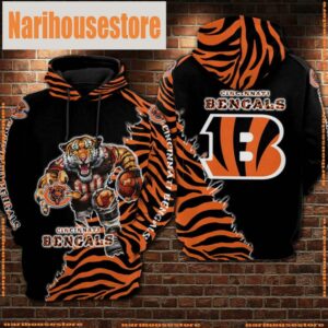 NFL Cincinnati Bengals Football Tiger 3D Printed Hoodie Shirt