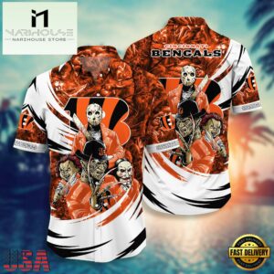 NFL Cincinnati Bengals Halloween Horror Movies Summer Hawaiian Shirts