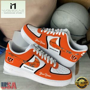 NFL Cincinnati Bengals Logo Team Limited Edition New Design Custom Air Force 1 Shoes