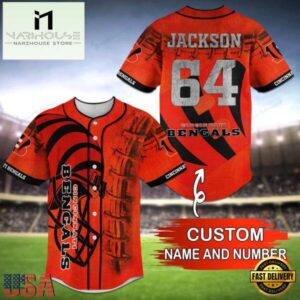 NFL Cincinnati Bengals Personalized Baseball Jersey, Football Team Design Jersey Shirt