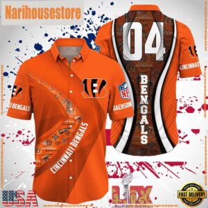 NFL Cincinnati Bengals Super Bowl LIX Fans Custom Hawaiian Shirt