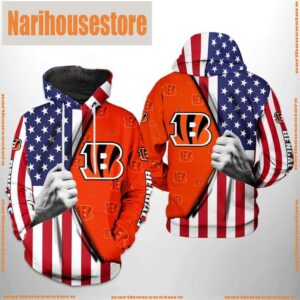 NFL Cincinnati Bengals US Flag Team 3D Printed Hoodie Shirt