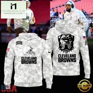 NFL Cleveland Browns Camo 2024 Salute to Service Hoodie