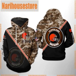 NFL Cleveland Browns Camo Team 3D Printed Hoodie Shirt