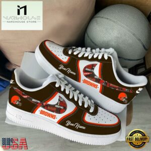 NFL Cleveland Browns Logo Team Limited Edition New Design Custom Air Force 1 Shoes
