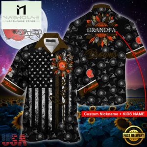 NFL Cleveland Browns Sunflower For Mother Day Father Day Hawaiian Shirt