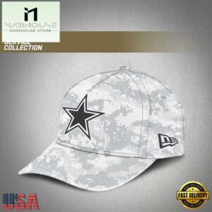 NFL Dallas Cowboys Arctic White Camo 2024 Salute to Service Baseball Cap