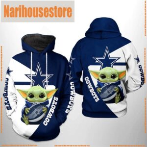 NFL Dallas Cowboys Baby Yoda Team 3D Printed Hoodie Shirt