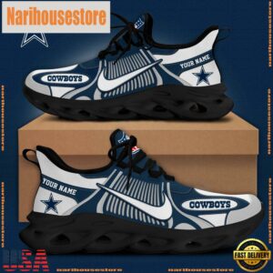 NFL Dallas Cowboys Blue White Stripes Logo Custom Clunky Max Soul Shoes
