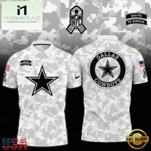 NFL Dallas Cowboys Camo 2024 Salute to Service Polo Shirt