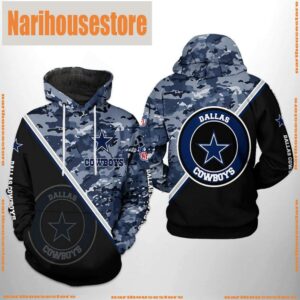NFL Dallas Cowboys Camo Team 3D Printed Hoodie Shirt