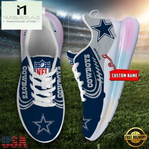 NFL Dallas Cowboys Custom Rainbow Atmospheric Cushion Running Shoes, Women's Sneaker