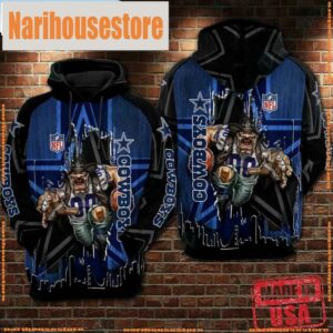 NFL Dallas Cowboys Football Sports Zip Up Hoodie Shirt
