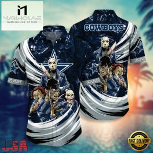 NFL Dallas Cowboys Halloween Horror Movies Summer Hawaiian Shirts