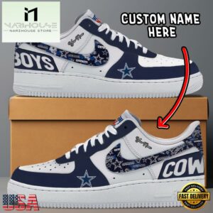 NFL Dallas Cowboys Logo Team Design Custom Air Force 1 Shoes