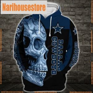 NFL Dallas Cowboys Skull 3D Hoodie Shirt
