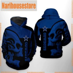 NFL Dallas Cowboys Skull 3D Printed Hoodie Shirt