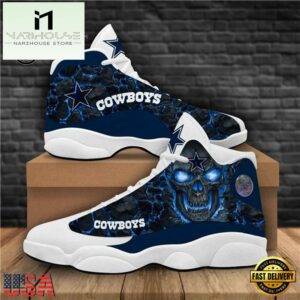NFL Dallas Cowboys Skull Air Jordan 13 Shoes - Gift For Fans