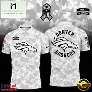 NFL Denver Broncos Camo 2024 Salute to Service Polo Shirt