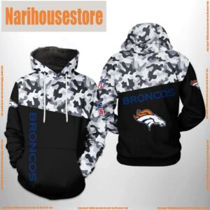 NFL Denver Broncos Camo Veteran Team 3D Printed Hoodie Shirt