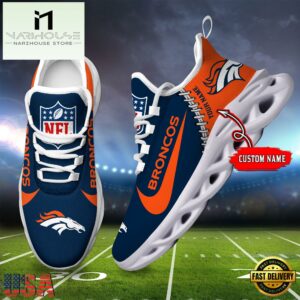 NFL Denver Broncos Football Team Design Max Soul Shoes, Football New Sneaker Shoes