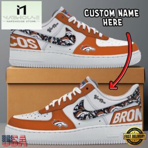 NFL Denver Broncos Logo Team Design Custom Air Force 1 Shoes