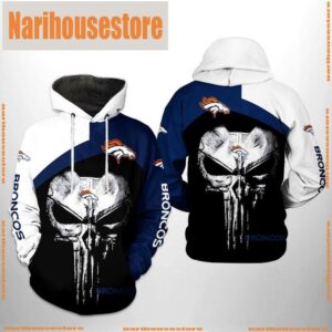 NFL Denver Broncos Skull Punisher Team 3D Printed Hoodie Shirt